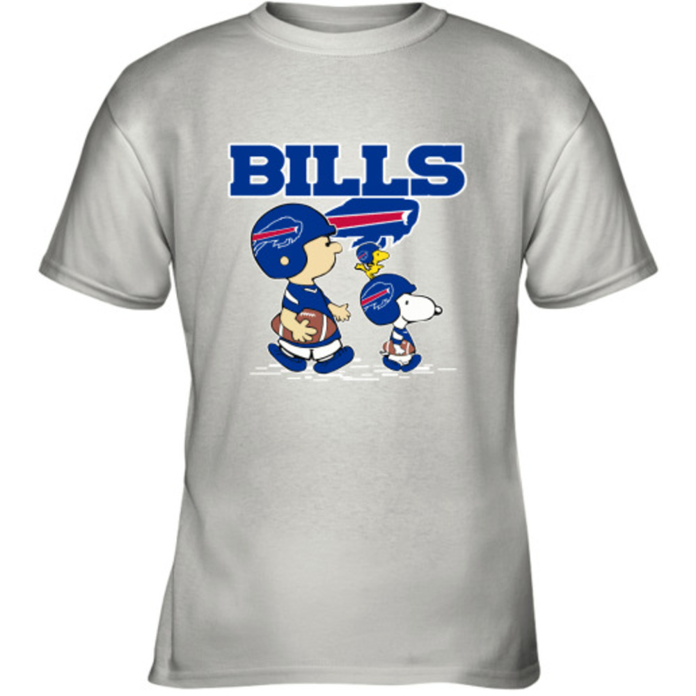 Buffalo Bills Lets Play Football Together Snoopy Nfl Youth Tshirt
